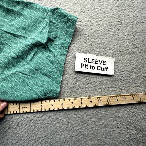 Tommy Bahama 100% Silk Textured Geometric Short Sleeve Shirt Mens XXL Green - Picture 5 of 12